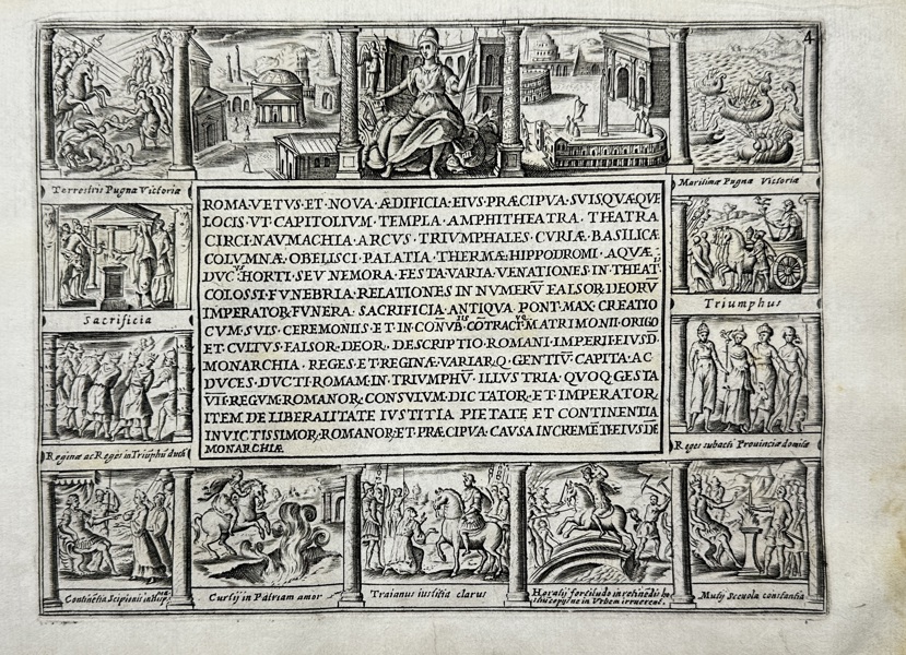 Giacomo Lauro (1584–1645) – Roma Vetus ut Nova Aedificia... from Antiquae Urbis Splendor – Engraving (1641)