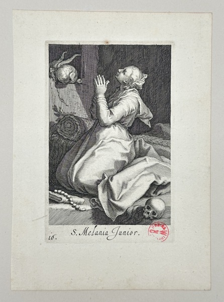 Boetius Adams Bolswert (1580–1633) after Abraham Bloemaert (1566–1651) – "S. Melania Junior" – Engraving (1619)