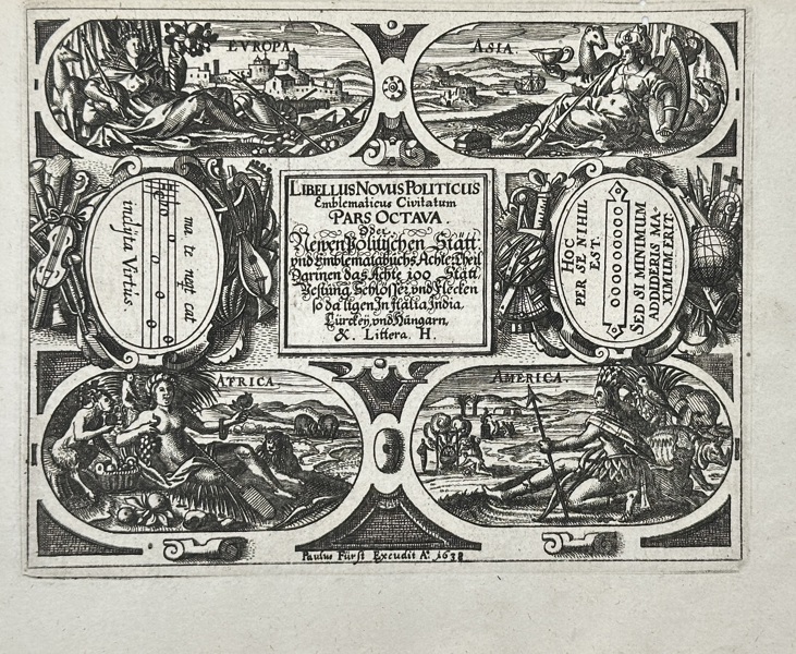Paulus Fürst (1608–1666) – Title Page to Libellus Novus Politicus Emblematicus Civitatum – Etching (1678)