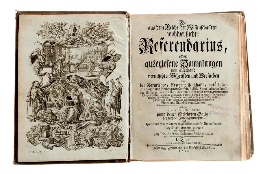 Johann Andreas Erdmann Maschenbauer - Der aus dem Reiche der Wissenschaften wohlversuchte Referendarius