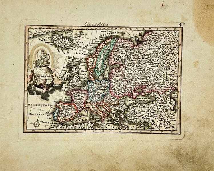 Christoph Weigel the Elder (1654–1725) – Map of Europe from Iberia and the British Isles to the Russian Empire and the Ottoman Frontier  – Hand-Coloured Copperplate Engraving (1720)