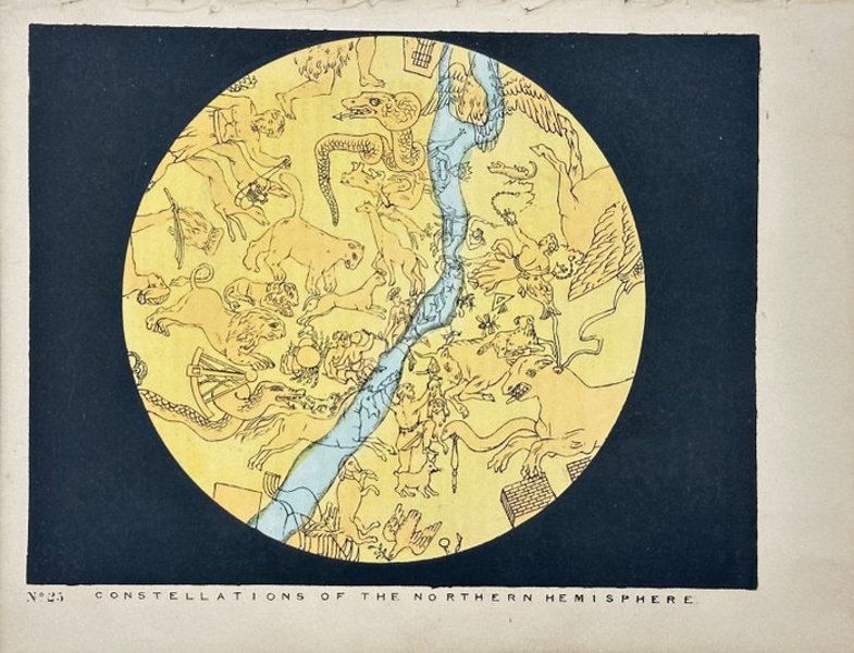 Charles Blunt (1803–1878) – Constellations of the Northern Hemisphere / The Beauty of the Heavens – Hand-Coloured Aquatint (1849)