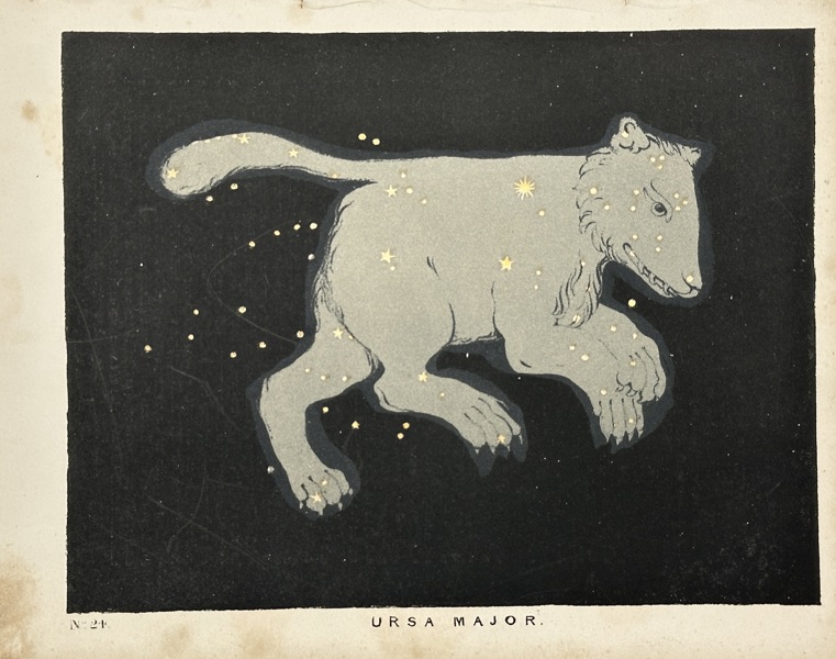 Charles Blunt (1803–1878) – Ursa Major – The Beauty of the Heavens – Hand-Coloured aquatint (1849)