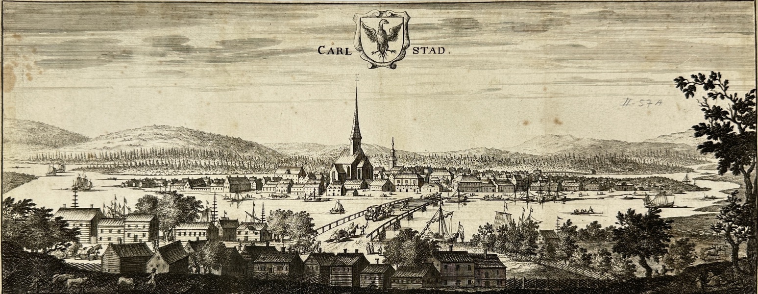 Jan van den Aveelen (1650–1727) – View of Carlstad – Copperplate Engraving (1705)