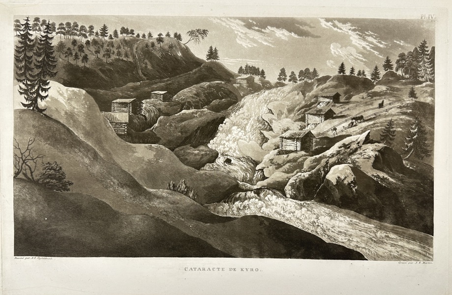 Anders Fredrik Skjöldebrand (1757–1834) – Cataracte de Kyro – Engraving (1801–1802)