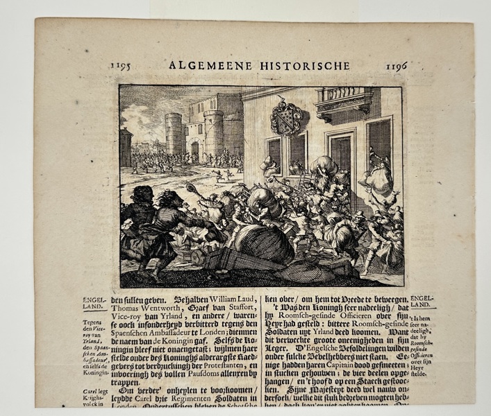Caspar Luyken (1672–1708) – Riot in London: William Laud's House is Looted and the Tower is Stormed – Etching (1698)