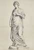 Joachim Sandrart (1606–1688) – Statue of a Woman from the Galleria Giustiniana – Engraving (Mid 17th Century)