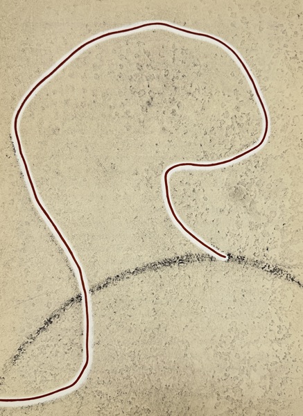 Pol Bury (1922–2005) – Red and Black Line Composition – Lithograph (c.1965)
