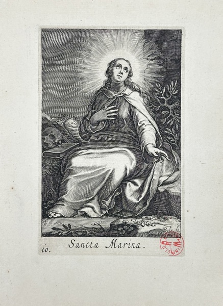 Boetius Adams Bolswert (1580–1633) after Abraham Bloemaert – Saint Marina – Engraving (c.1630)
