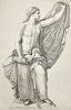Giovanni Luigi Valesio (1583–1633) – Statue of Leda and the Swan – Copperplate Engraving from Galleria Giustiniana del Marchese Vincenzo Giustiniani (1635)