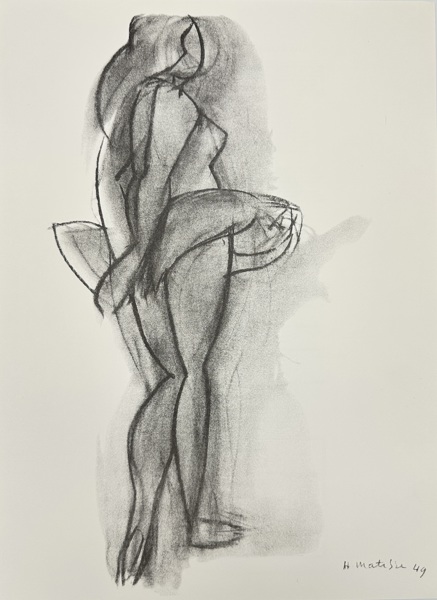 Henri Matisse (1869–1954) – Study of a Dancer – Charcoal Drawing (1949)