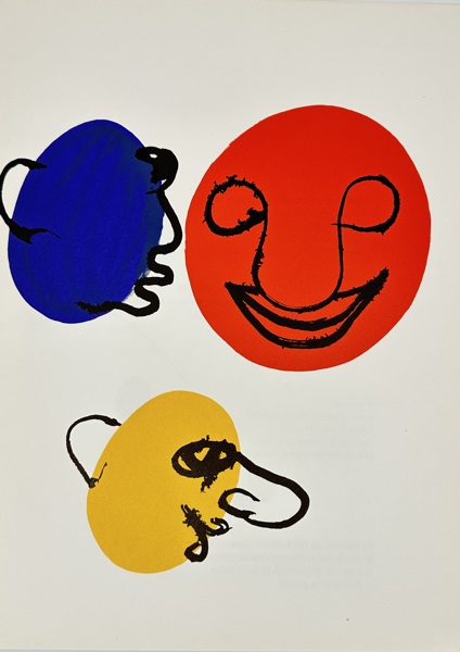 Alexander Calder (1898–1976) – Lithograph from "DLM 221 – Visages" – Color Lithograph (1966)

