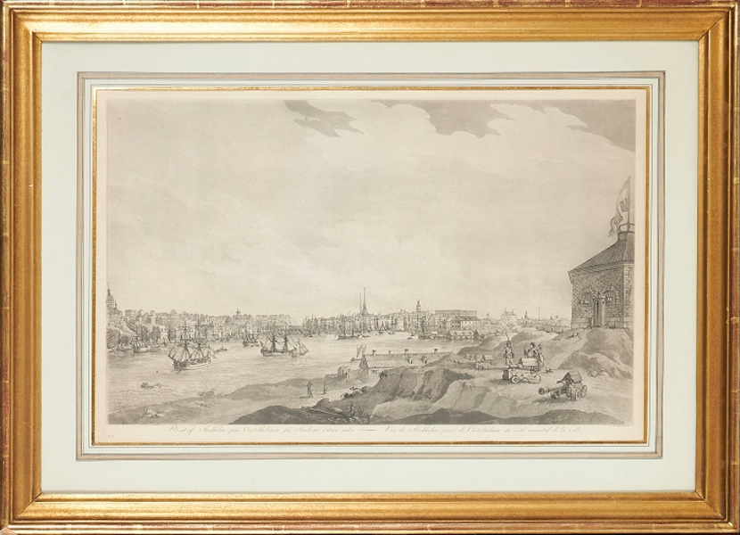 Johan Fredrik Martin (1755–1816) – View of Stockholm from Castelholmen – Engraving (Late 18th Century)