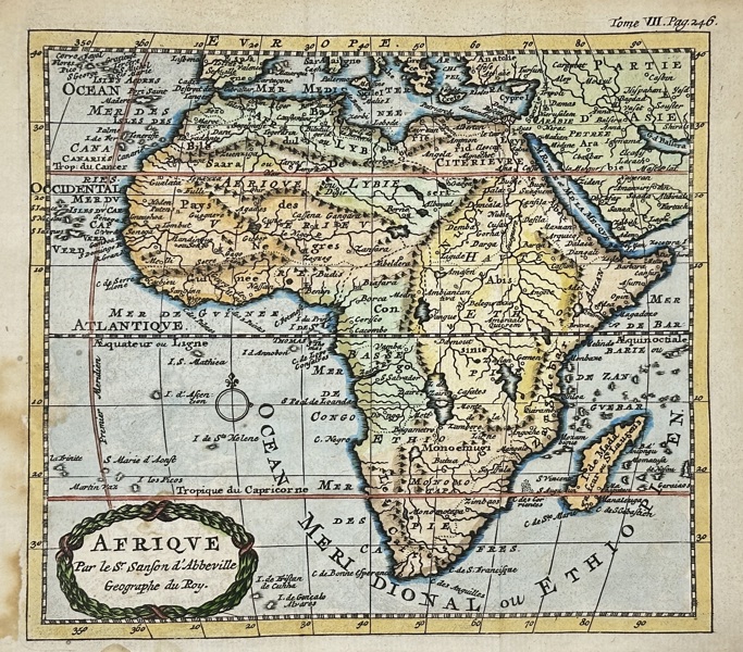 Jean-Baptiste-Louis Clouet d’Abbeville – Map of Africa / Afrique – France (Late 17th Century)