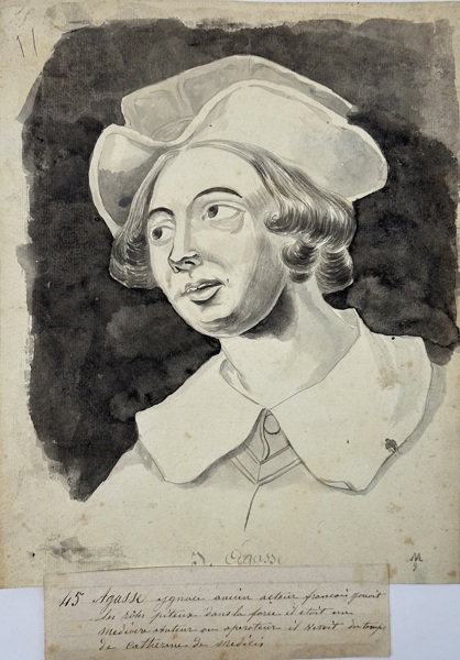 European School – Portrait of a Man in Costume – Ink Drawing (1657)