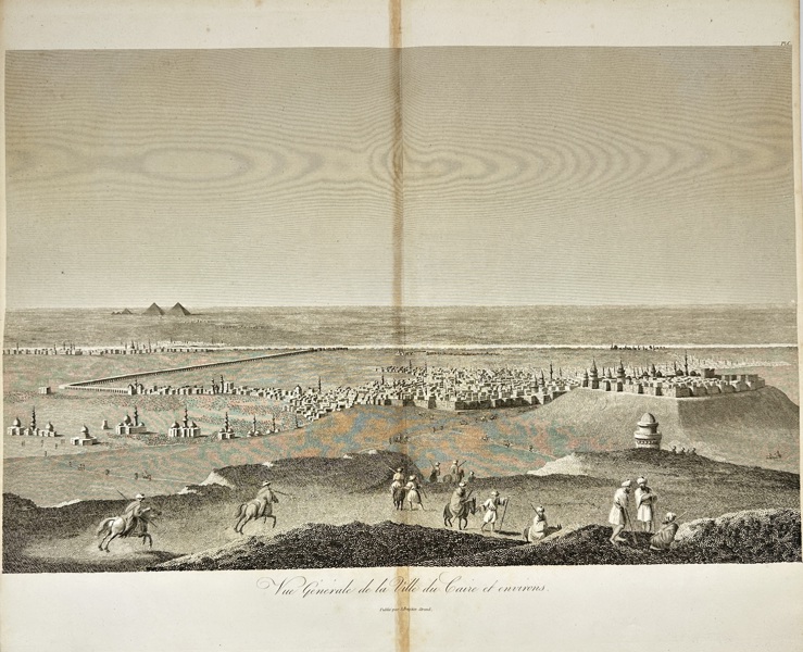 Dominique Vivant Denon (1747–1825) – Panoramic View of Cairo and Its Surroundings – Engraving (1809)