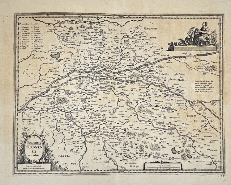 Jean-Baptiste Nolin (1657–1708) – Map of Touraine / Touraine Turonensis Ducatus – Engraved Map (Late 17th Century)