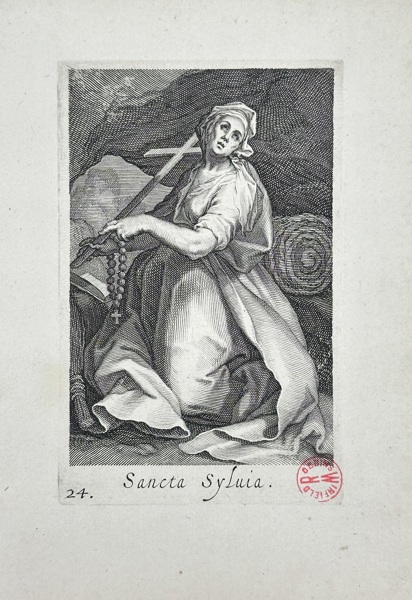 Boetius Adams Bolswert (c.1580–1633) – Sancta Sylvia – Engraving (1619)
