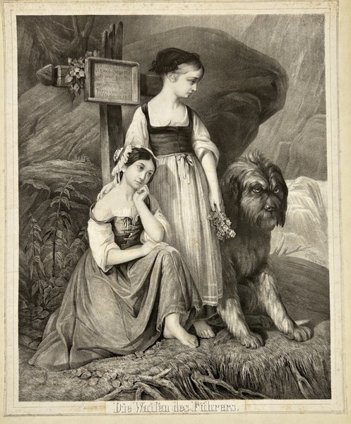 Unknown Artist – Die Waisen des Führers (The Leader’s Orphans) – Lithograph from Volks-Kalender für 1845 und für 1846 – 19th Century