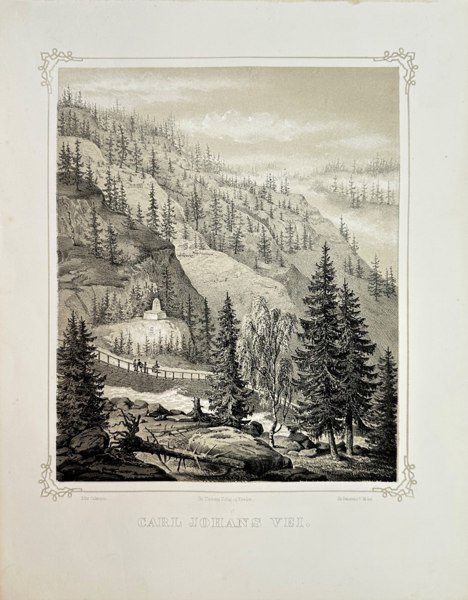 Adolph Tidemand (1814–1876) – Karl Johans Vei, Norway – Lithograph from Norge fremstillet i Tegninger (1863)