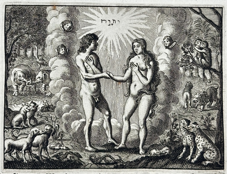 Jacob Cats (1577–1660), Adriaen Pietersz. van de Venne (1589–1662) – Gront-Houwelick: Adam en Eva – Engraving from Houwelick (Rotterdam, Pieter van Waesberge, 1655)