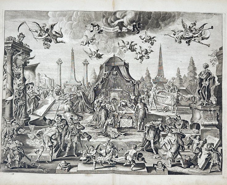 Cornelis van Dalen I (1602–1665) – Allegory of the Vanitas (Sic Transit Gloria Mundi) – Engraving (17th Century)