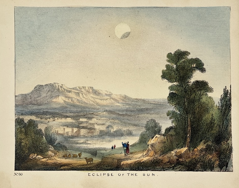 Charles Blunt – Eclipse of the Sun – Hand-Colored Lithograph (c.1840)