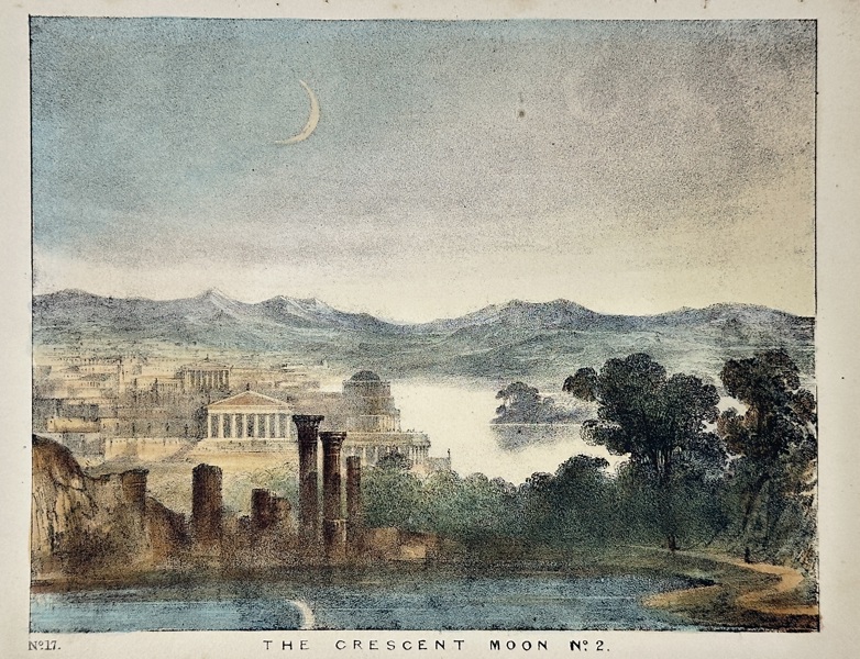 Charles Blunt – The Crescent Moon No. 2 – Hand-Colored Lithograph (c.1840)