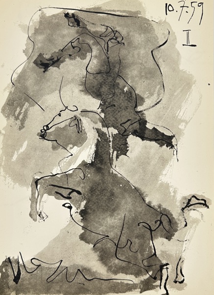 Pablo Picasso (1881–1973) – Acrobat on Horseback – Lithograph from Toros y Toreros (1961)