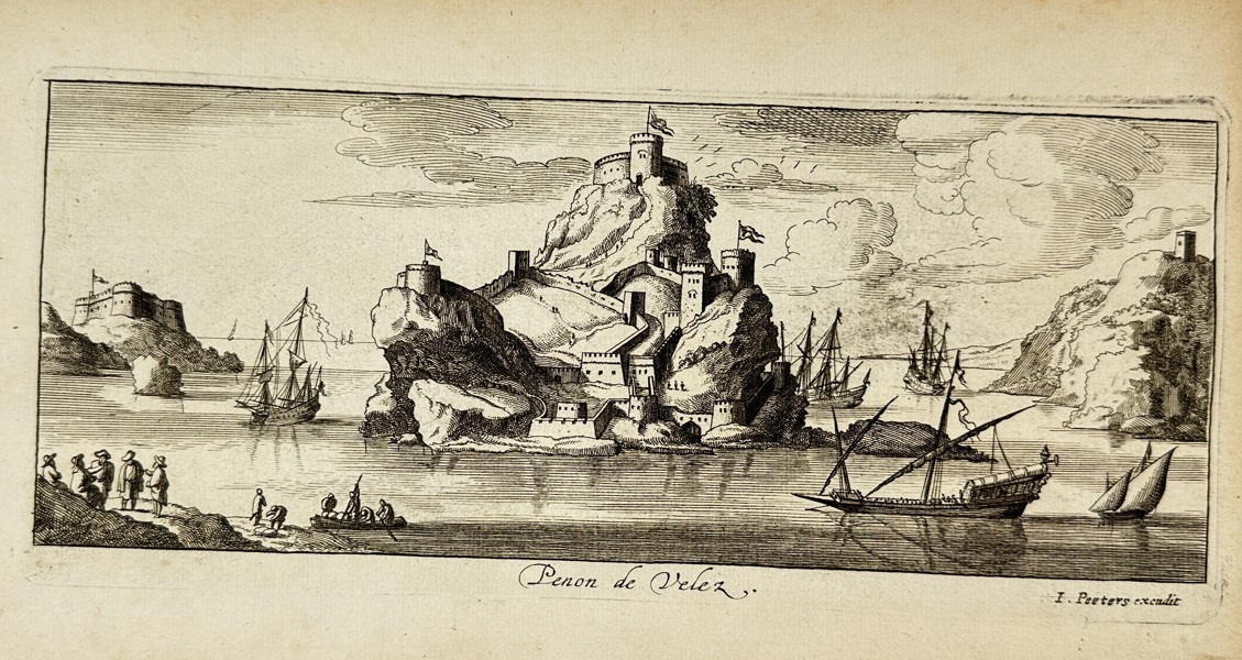 Gaspar Bouttats (1640–1695) – View of Peñón de Vélez de la Gomera – Engraving (c.1690)