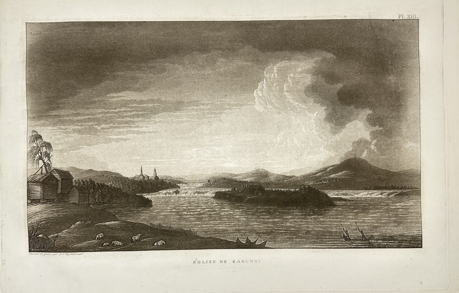 Anders Fredrik Skjöldebrand (1757–1834) – Church of Karungi (Église de Karungi) – Engraving (1805)