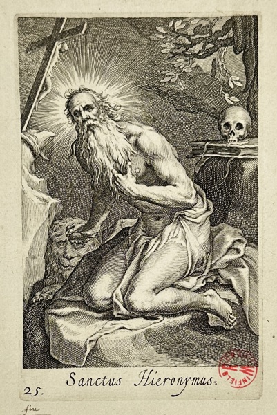 Boetius Adams Bolswert – Sanctus Hieronymus – Engraving (1619)