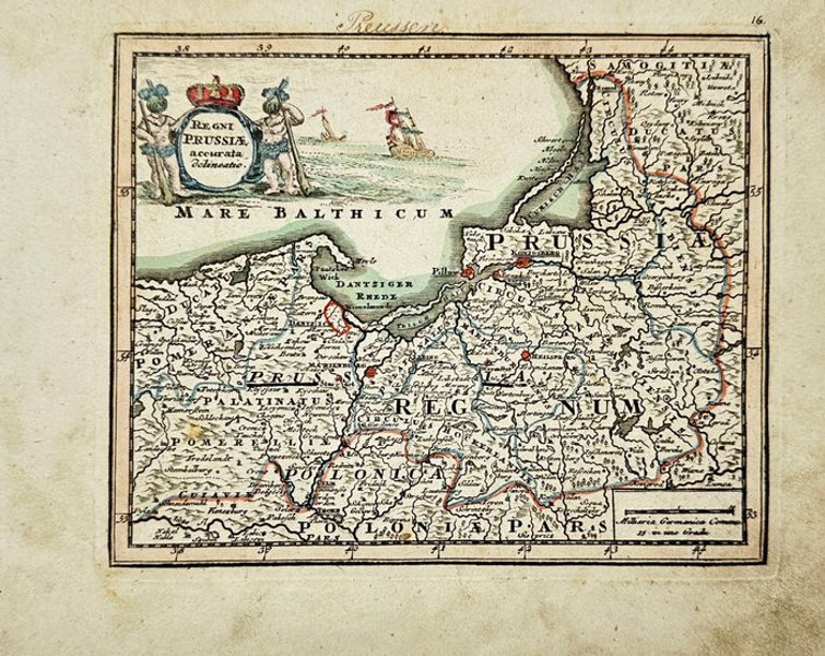 Christoph Weigel the Elder (1654–1725) – Map of the Kingdom of Prussia / Regni Prussiæ Accurata Delineatio – Hand-Coloured Copperplate Engraving (1720)