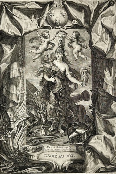  Jean-Baptiste Massé (1687–1767) after Peter Paul Rubens & Jean-Marc Nattier - Large Engraving - Dedie au Roy – 1708