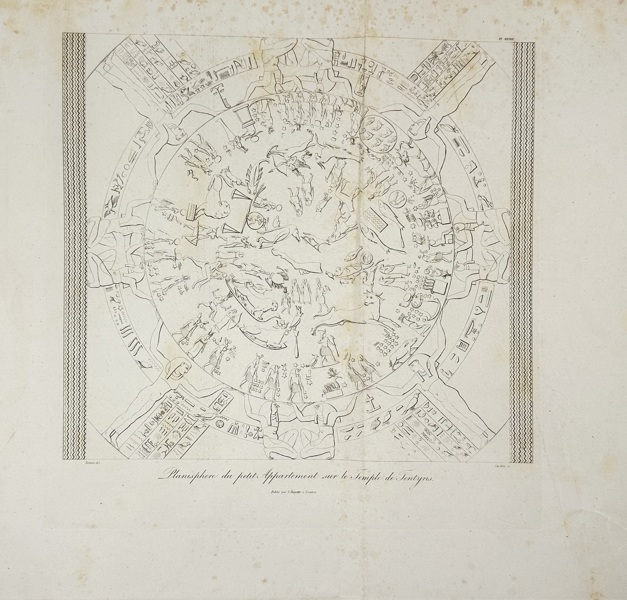 Dominique Vivant Denon (1747–1825) – Dendera Zodiac from the Temple of Hathor – Engraving (1829)