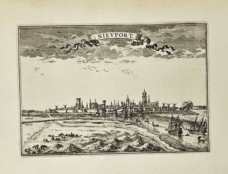 Sébastien de Pontault de Beaulieu (c.1612–1674) – View of Nieuport (Nieuport, Flanders) – Engraving from Les Plans et Profils des principales Villes du Comté de Flandre (1667)