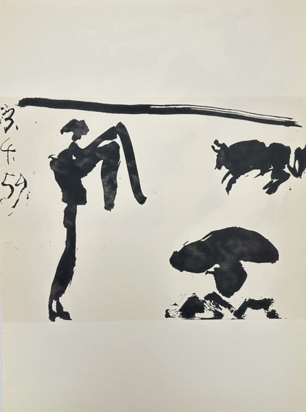 Pablo Picasso (1881–1973) – Bullfight Scene – Ink Lithograph from Toros y Toreros (1959)