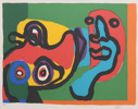 Karel Appel (1921–2006) – Lithograph – Composition with Faces (1970s)