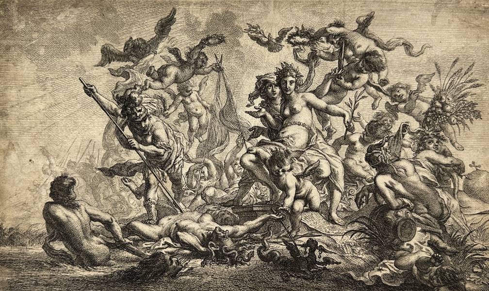Cornelis Schut I (1597–1655), Cornelis Galle I (1576–1650), & Cornelis Galle II (1615–1678) – Allegory of Peace – Engraving (1618–1655)