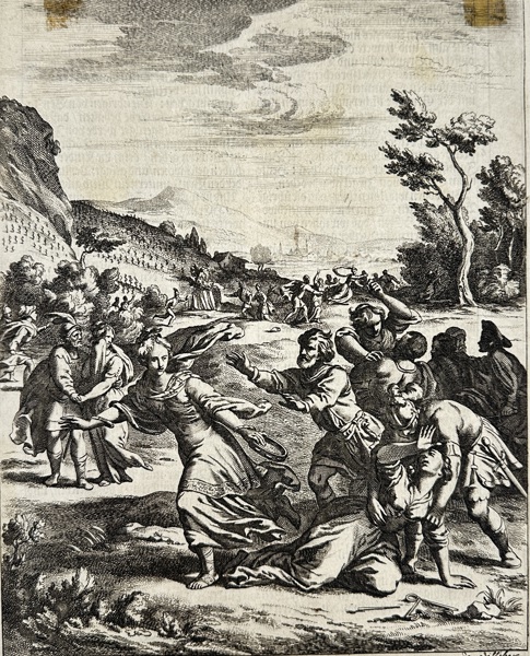 Matthias Scheits (1630–1700) & Jan de Visscher (c.1635–c.1692) – The Abduction of the Daughters of Benjamin – Engraving (1672)