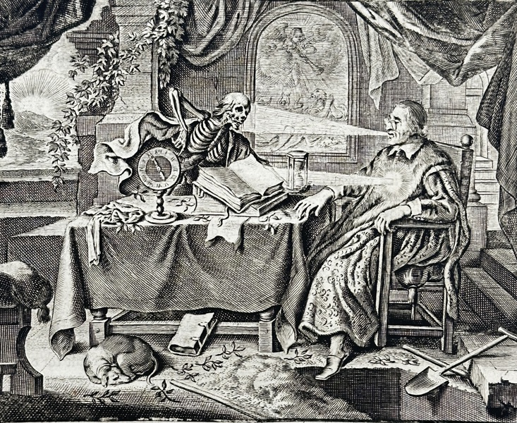 Adriaen Pietersz van de Venne (1589–1662) – Dialogue Between the Soul and the Body – Etching from Alle de Wercken by Jacob Cats (17th Century)