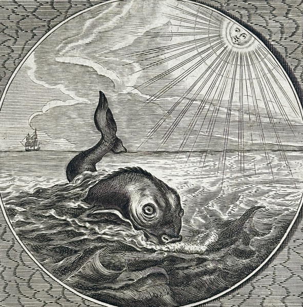 Adriaen Pietersz van de Venne (1589–1662) – Et in aequore flamma est (Even in the Sea, There Is Flame) – Etching from Emblemata Moralia by Jacob Cats (17th Century)