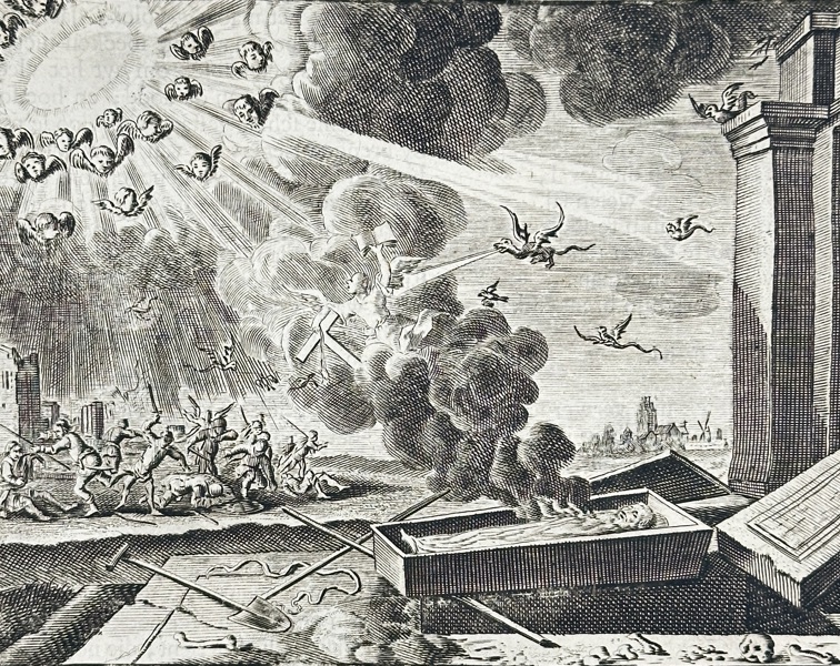 Adriaen Pietersz van de Venne (1589–1662) – The Soul’s Departure – Etching from Alle de Wercken by Jacob Cats (17th Century)