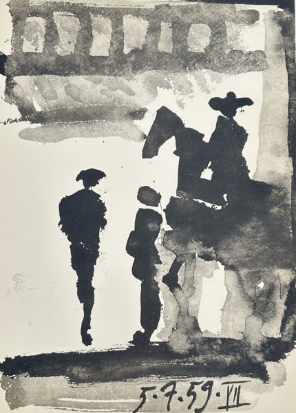 Pablo Picasso (1881–1973) – 5.7.59 VII – Ink Drawing from the Toros y Toreros Series (1959)
