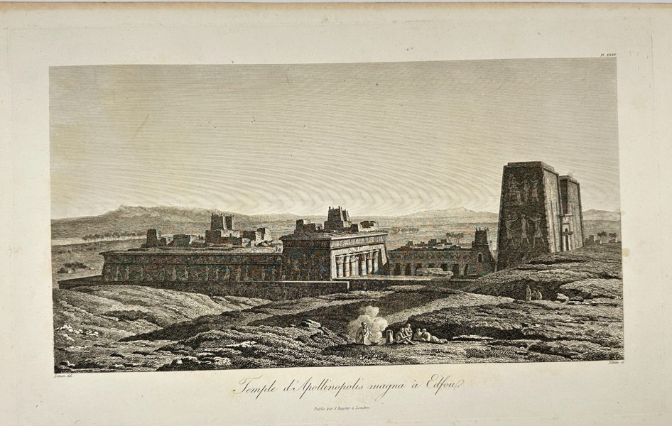 Dominique Vivant Denon (1747–1825) – Temple of Apollinopolis Magna in Edfu – Engraving from Voyage dans la Basse et la Haute Égypte (1809)
