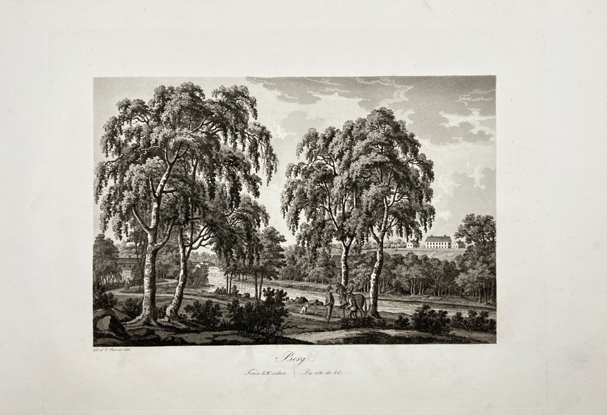 Ulrik Thersner (1779–1828) – View of Berg, Sweden – Engraving from Fordna och närvarande Sverige (1828–1867)