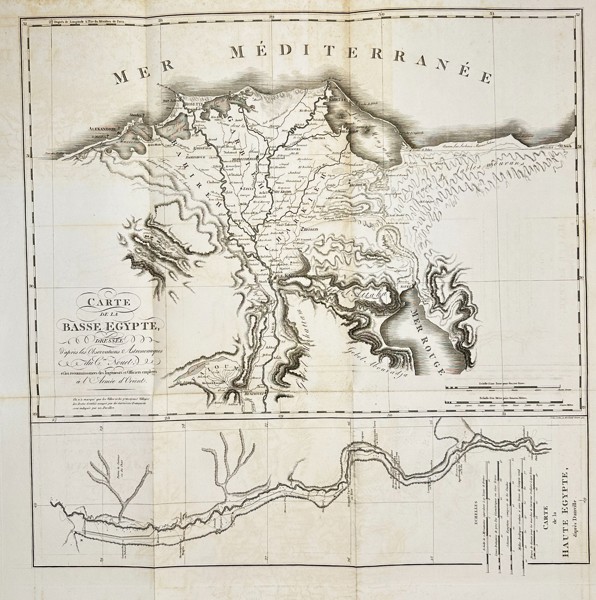 Jean-Baptiste Bourguignon d’Anville (1697–1782) – Map of Lower and Upper Egypt – Engraved Map (Mid-18th Century)