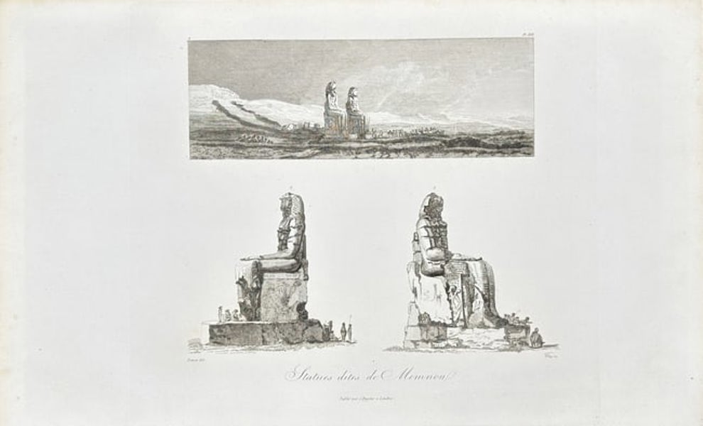 Dominique Vivant Denon - Ancient Egypt - View of the Colossi of Memnon