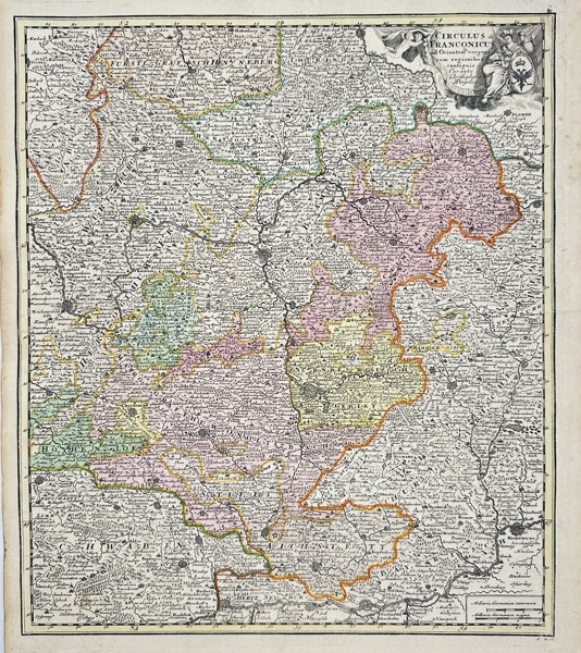 Christoph Weigel (1654–1725) – Map of Franconia / Circulus Franconicus – Germany (c.1720)