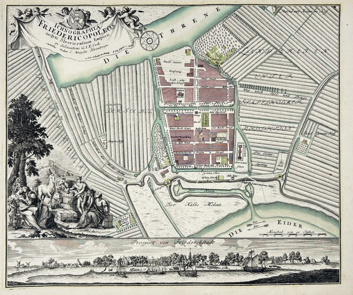 Christoph Weigel (1654–1725) – Plan of Fredericopolis / Ichonographia Fredericopoleos – (c.1720)